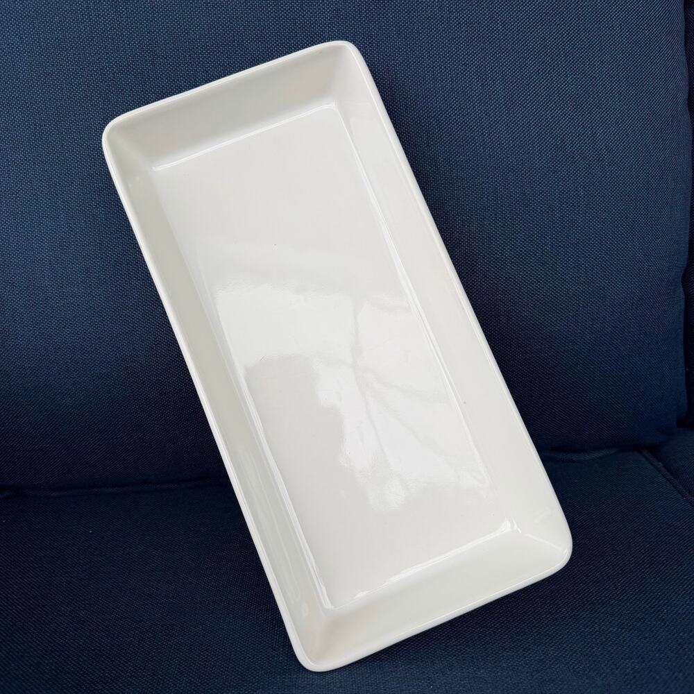 Pfaltzgraff American Airlines White Snack Tray Oblong Ceramic Vintage AA73 DI 55